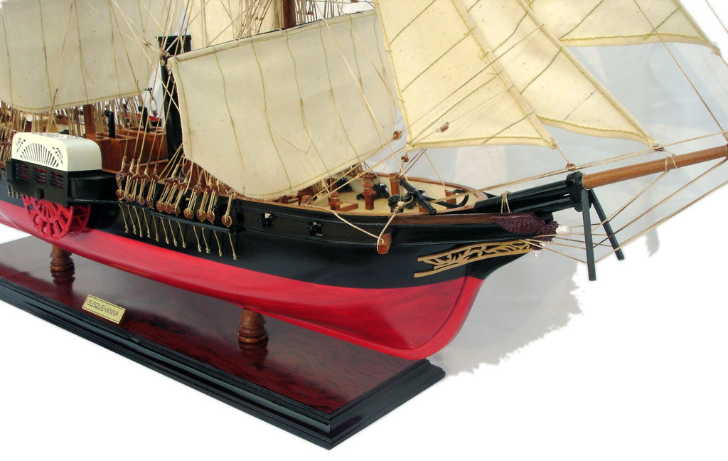 Modellsegelschiff USS Susquehanna 80 x 26 x H. 74 cm