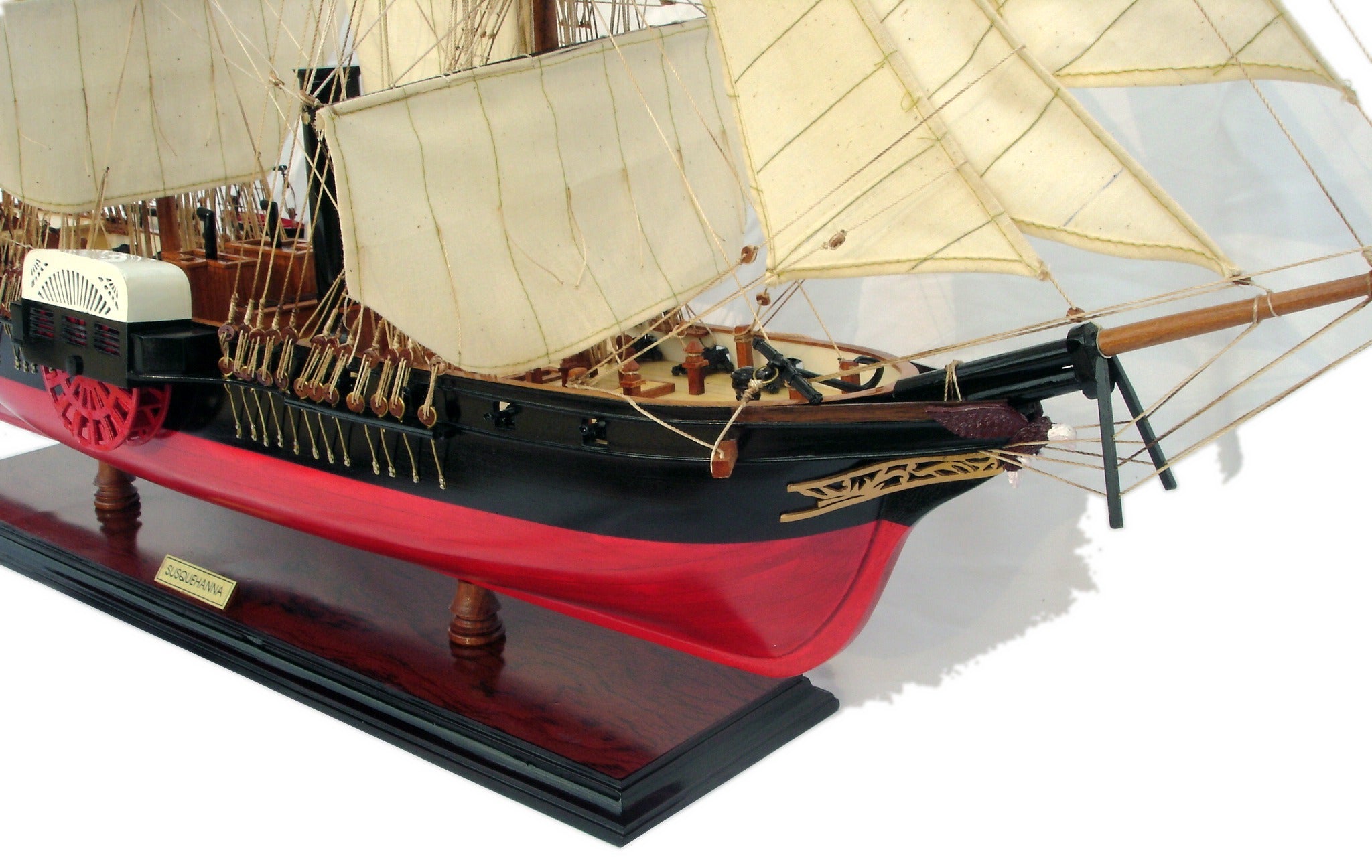 Modellsegelschiff USS Susquehanna 80 x 26 x H. 74 cm