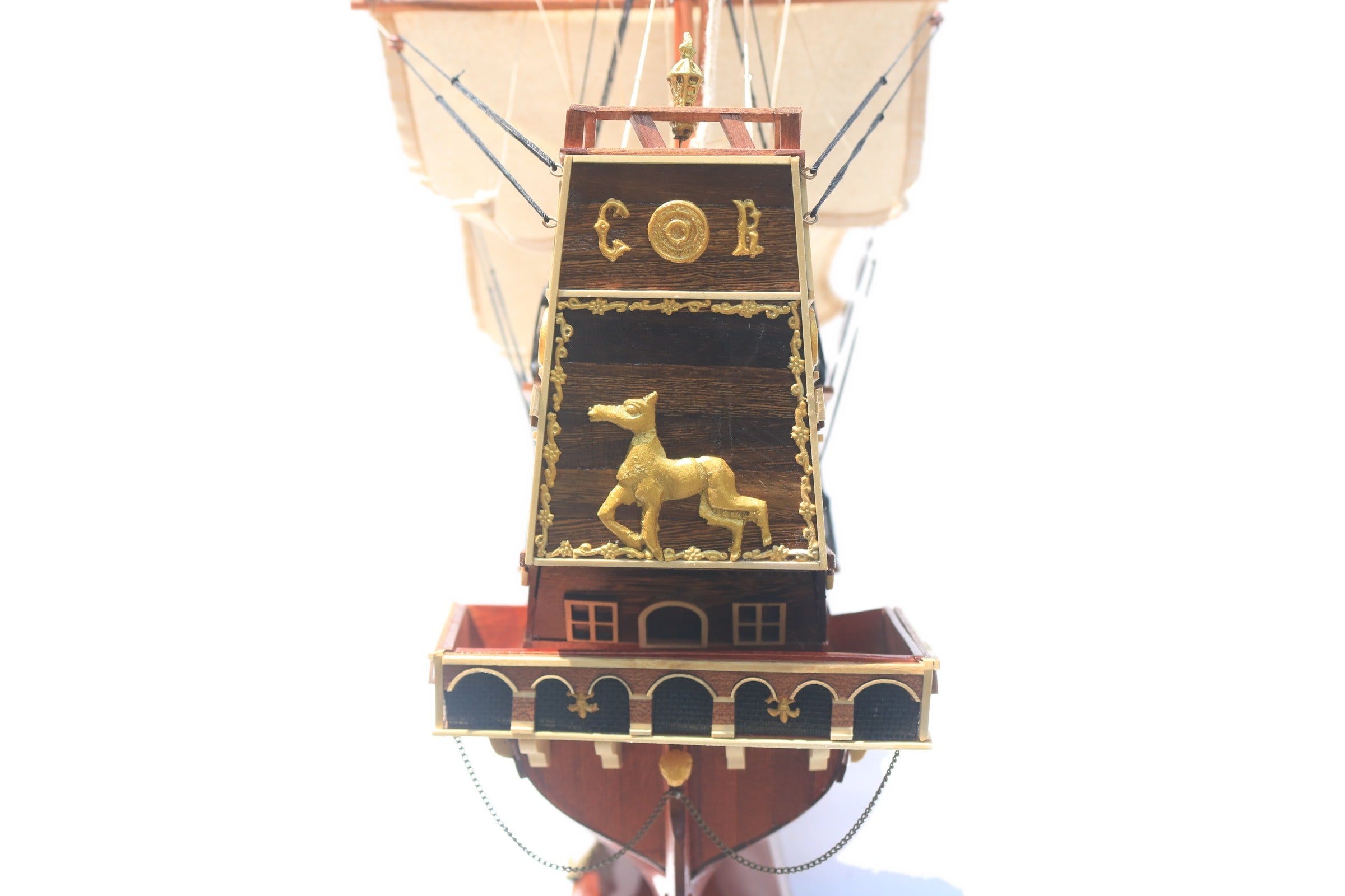 Model Tall Ship Golden Hind 80 x 20 x H. 78 cm