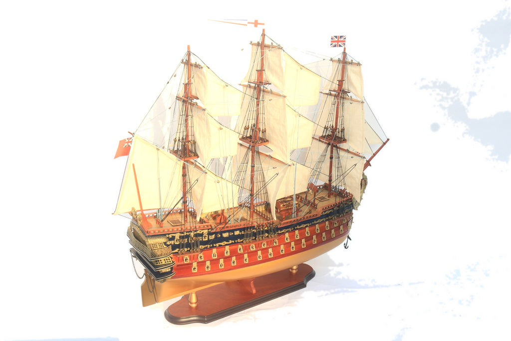 Model Tall Ship HMS Bellona 64 x 17 x H. 67 cm