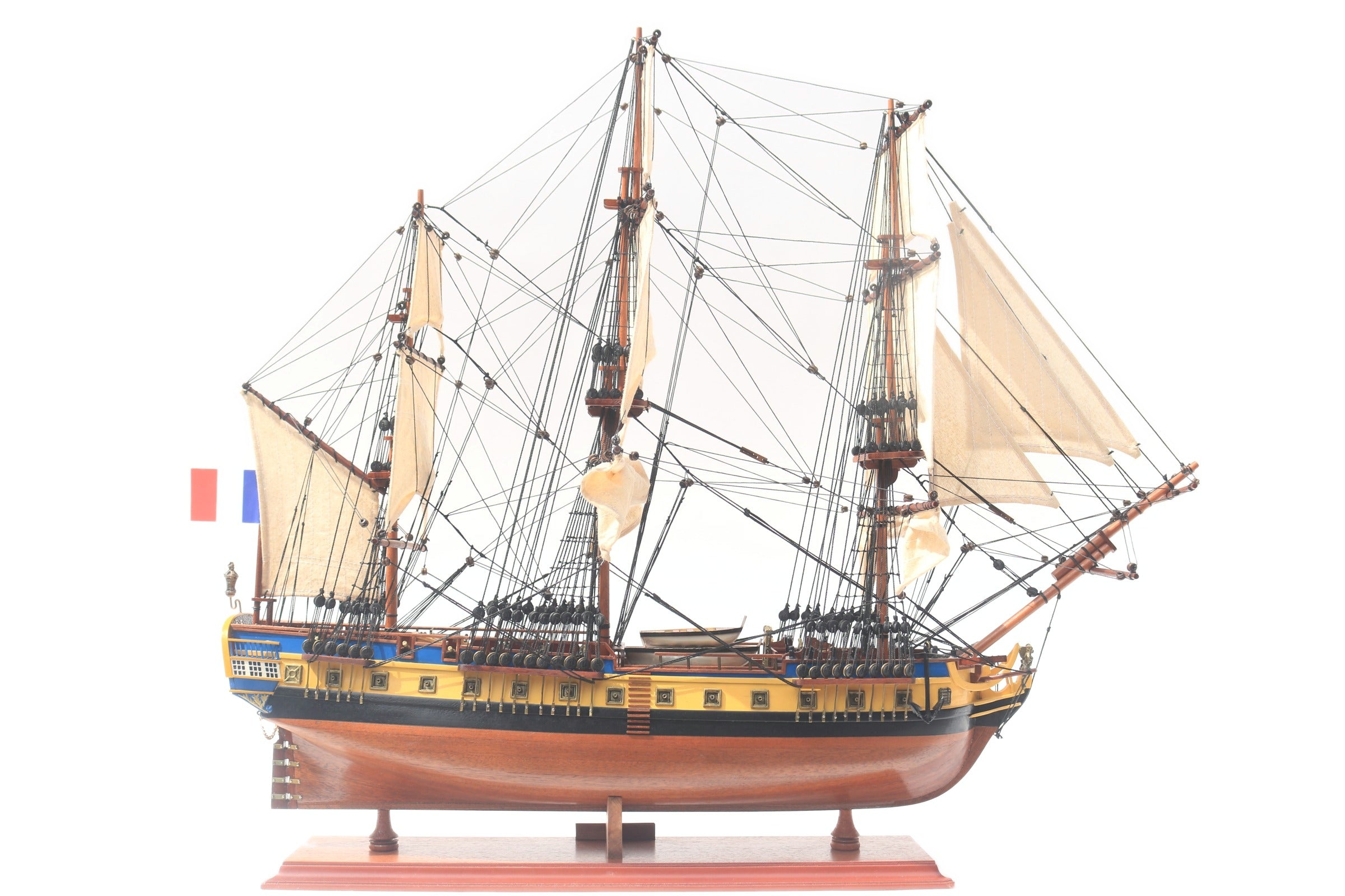 Modellsegelschiff La Fayette Hermione 80 x 16 x H. 76 cm