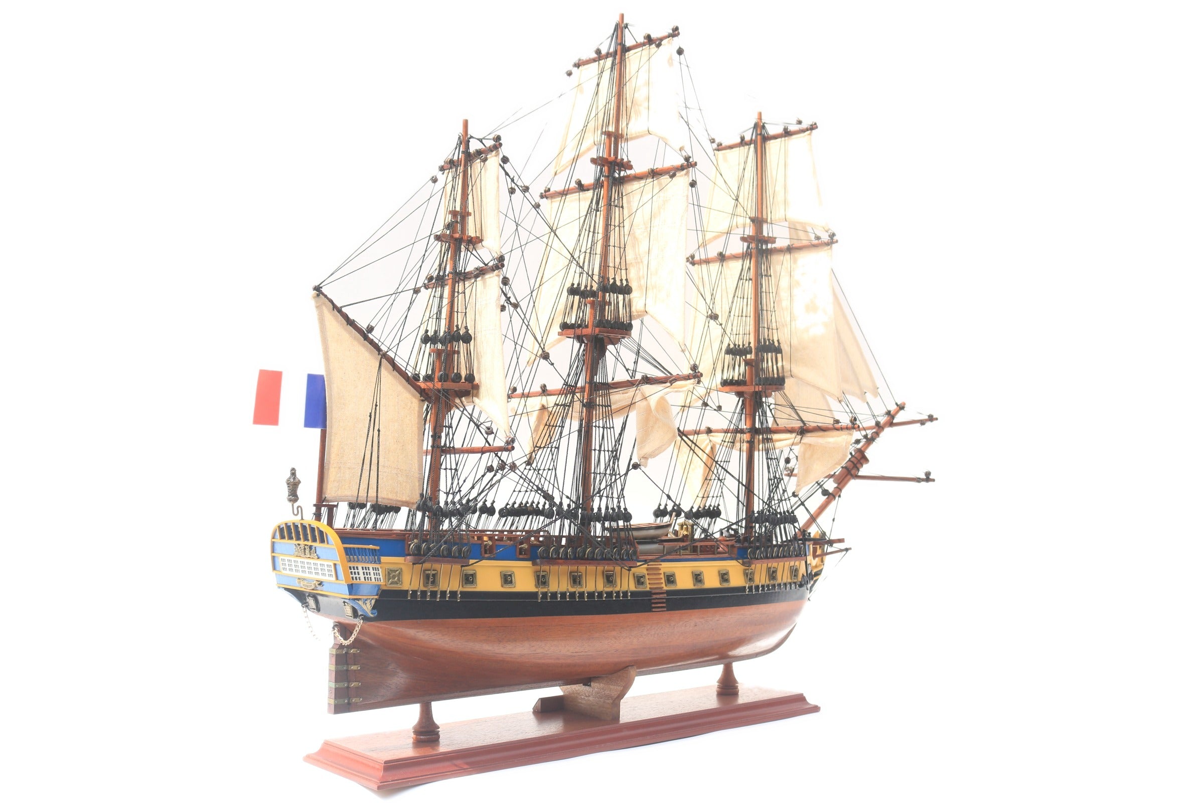 Modellsegelschiff La Fayette Hermione 80 x 16 x H. 76 cm