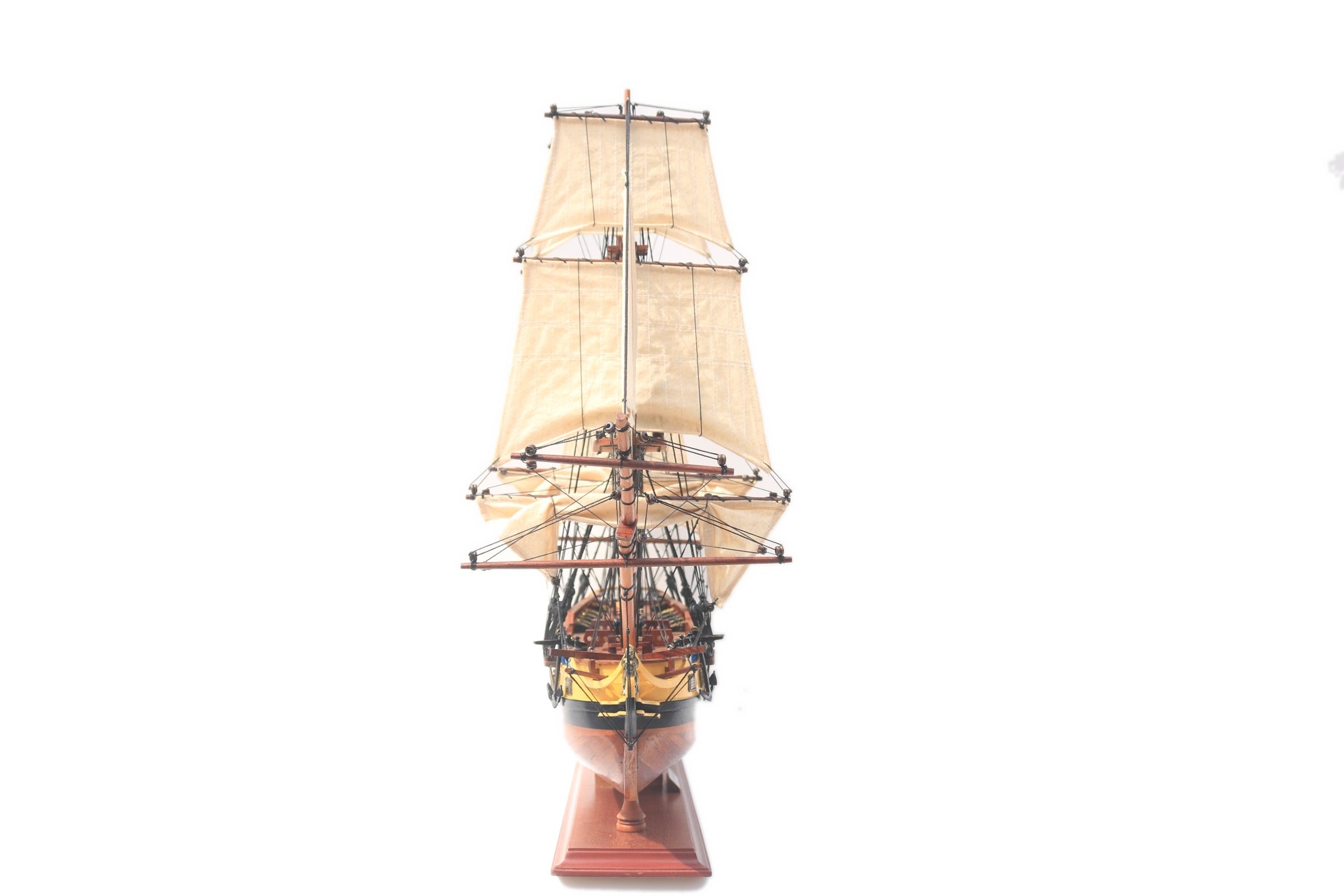 Modellsegelschiff La Fayette Hermione 80 x 16 x H. 76 cm