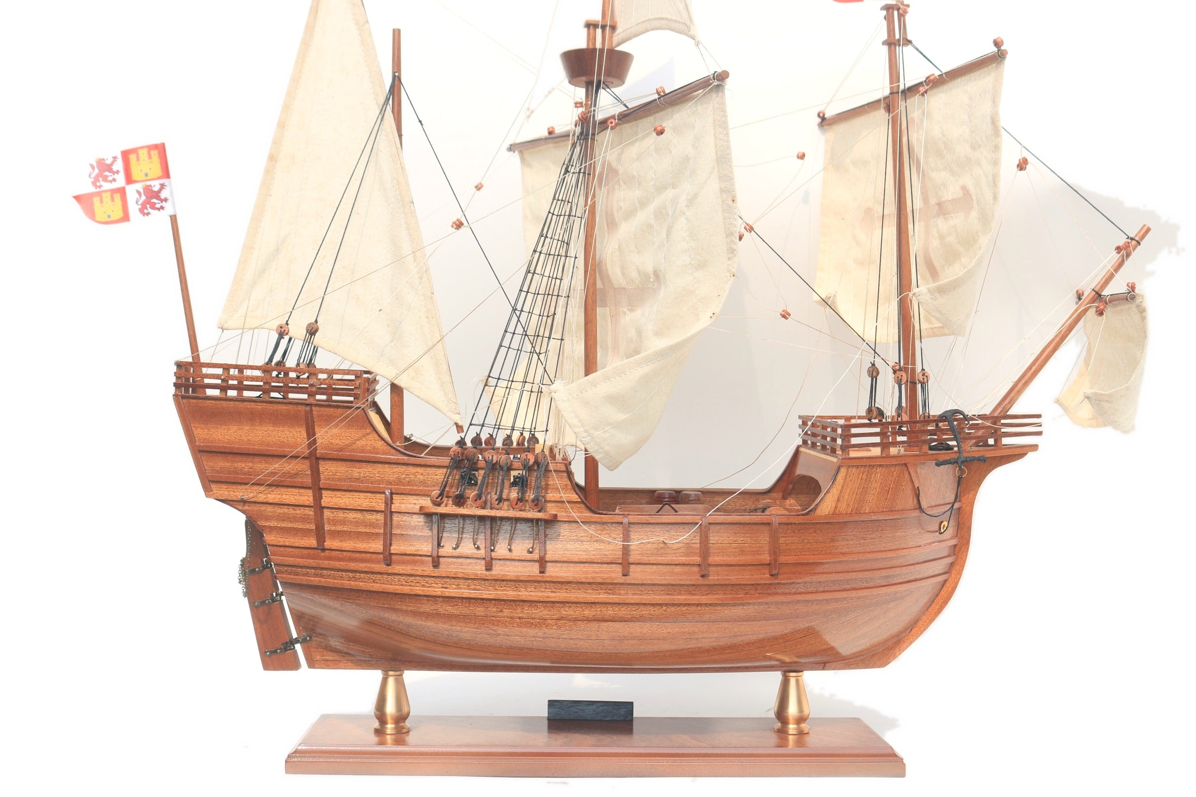 Modellsegelschiff Christopher Columbus Caravel "NAO - Santa MARIA" 60 x 16 x H. 65 cm