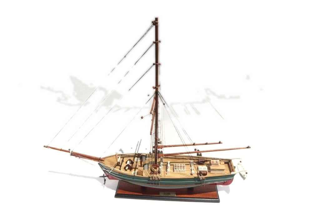 Modellsegelschiff Gjøa 51 x 13 x H. 64 cm