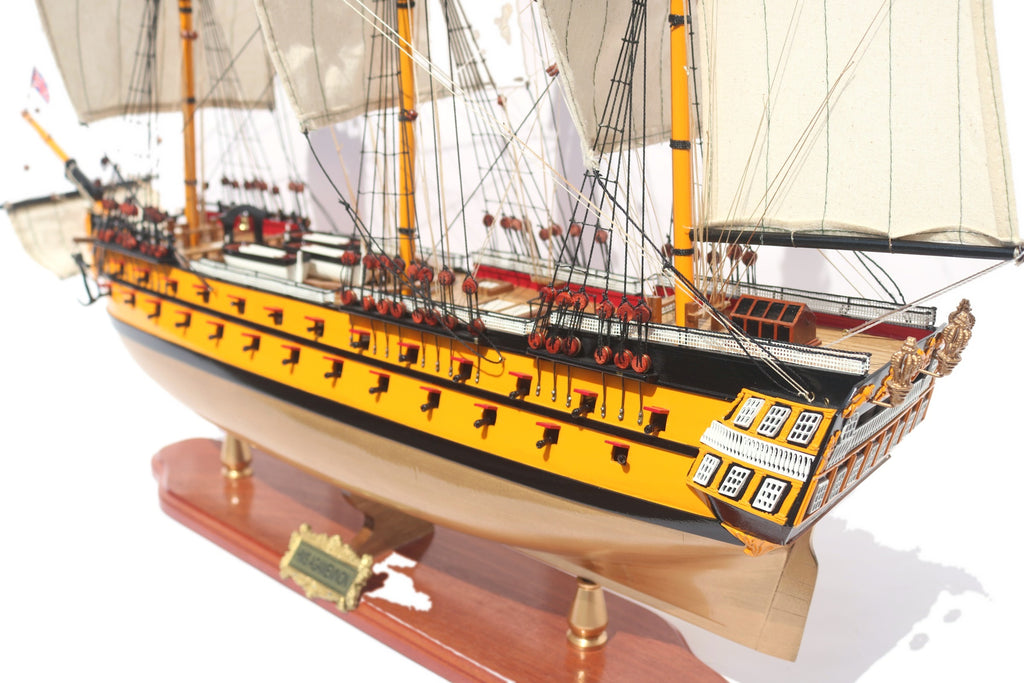Modellsegelschiff HMS Agamemnon 74 x 19 x H. 74 cm