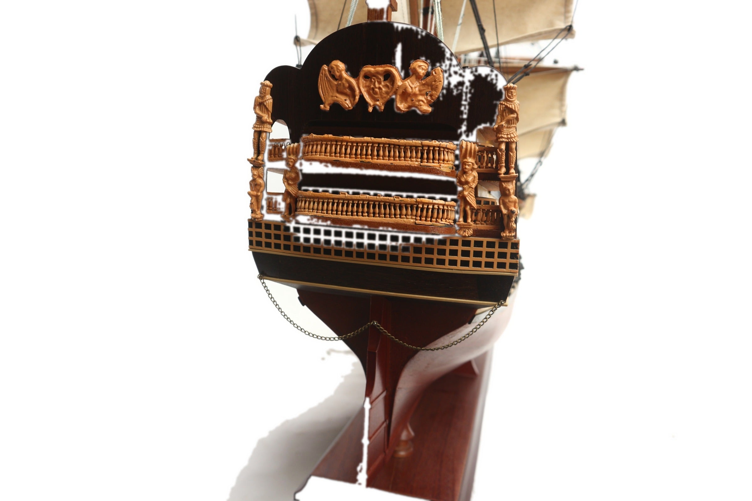 Model Tall Ship Treh Hierarchov 71 x 20 x H. 78 cm