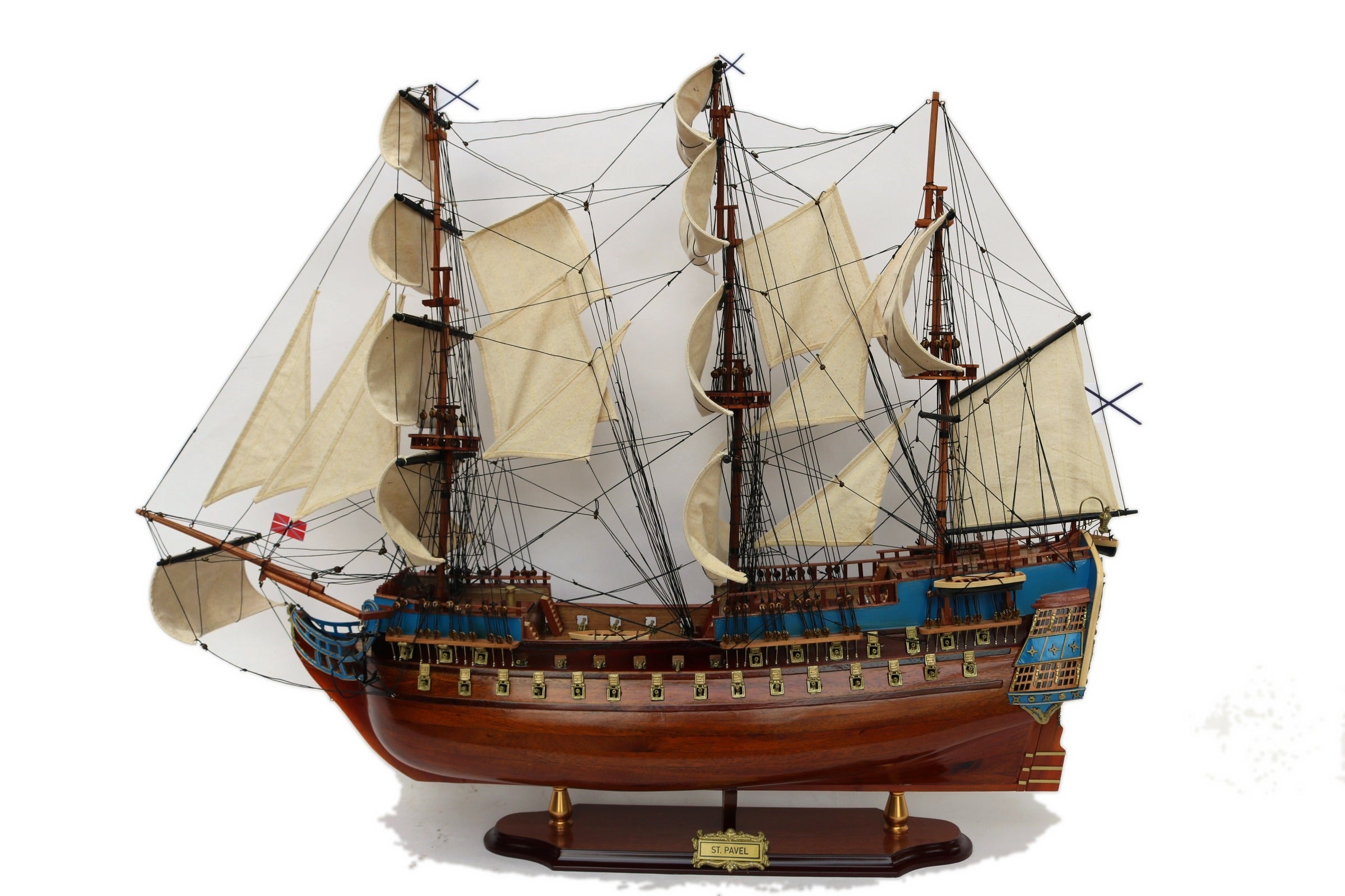 Model Tall Ship St. Pavel 80 x 16 x H. 76 cm