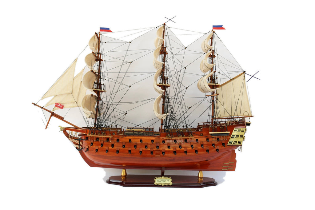 Model Tall Ship 12 Apostles 38 x 10 x H. 48 cm