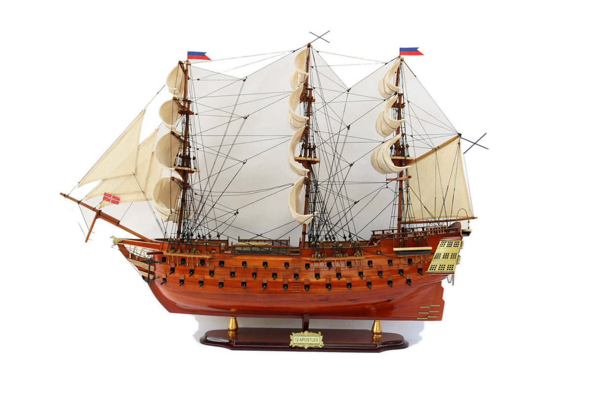 Model Tall Ship 12 Apostles 38 x 10 x H. 48 cm