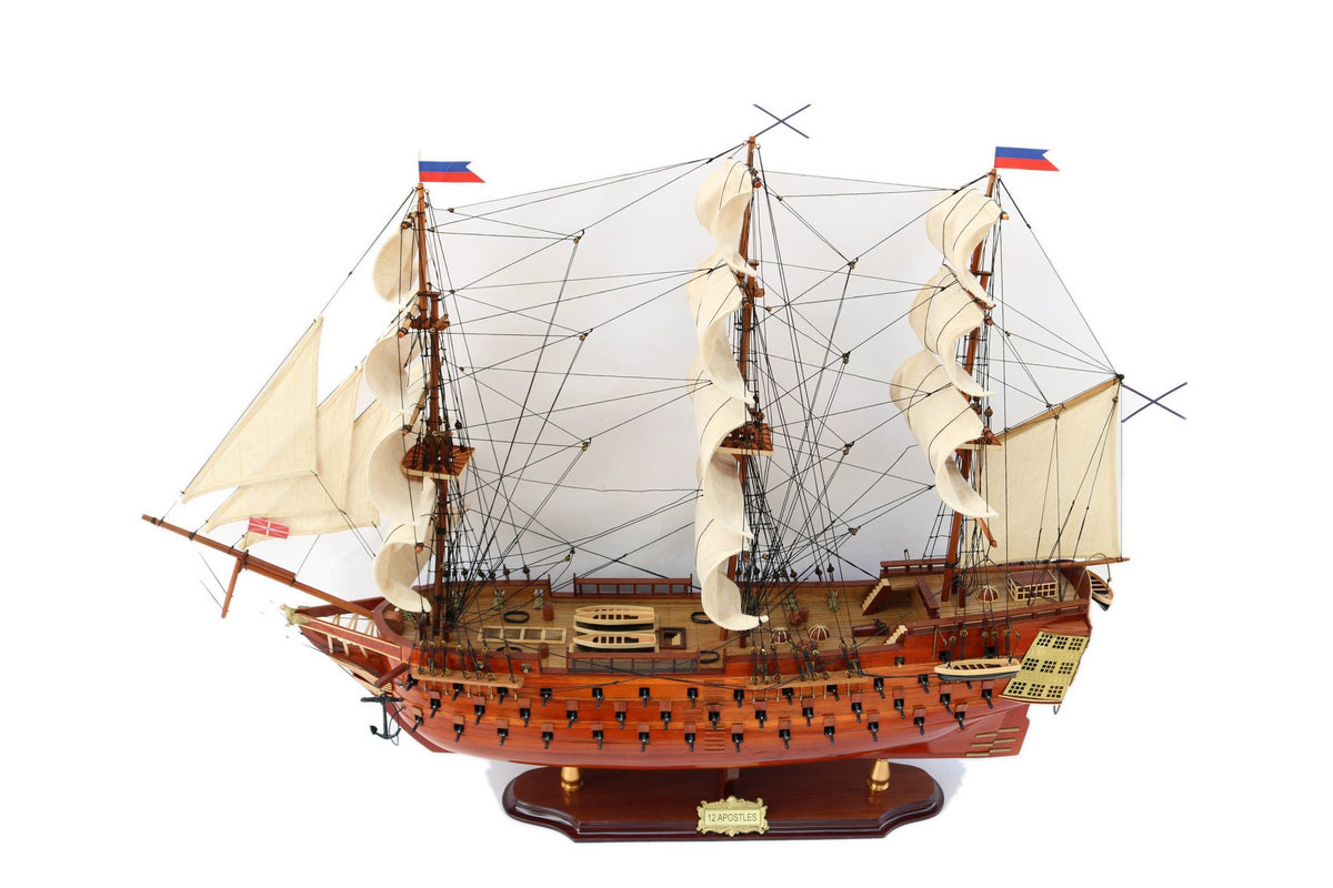 Model Tall Ship 12 Apostles 38 x 10 x H. 48 cm