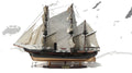 Modellsegelschiff USS Powhatan 80 x 20 x H. 73 cm