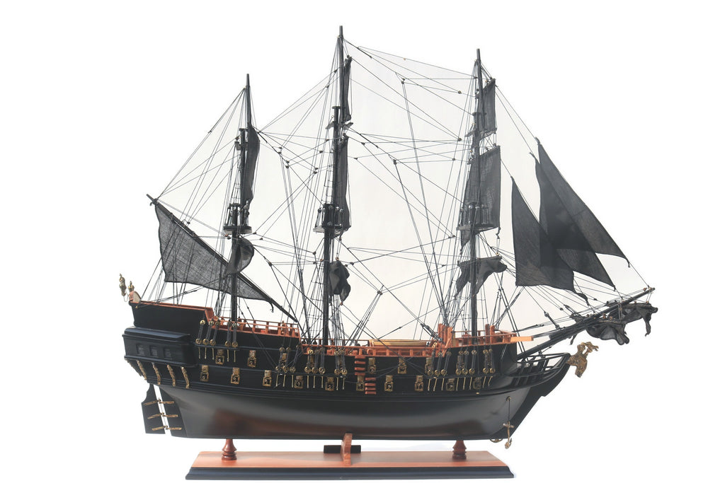 Model Tall Ship Black Pearl (Red Wood Deck) 76 x 17 x H. 72 cm