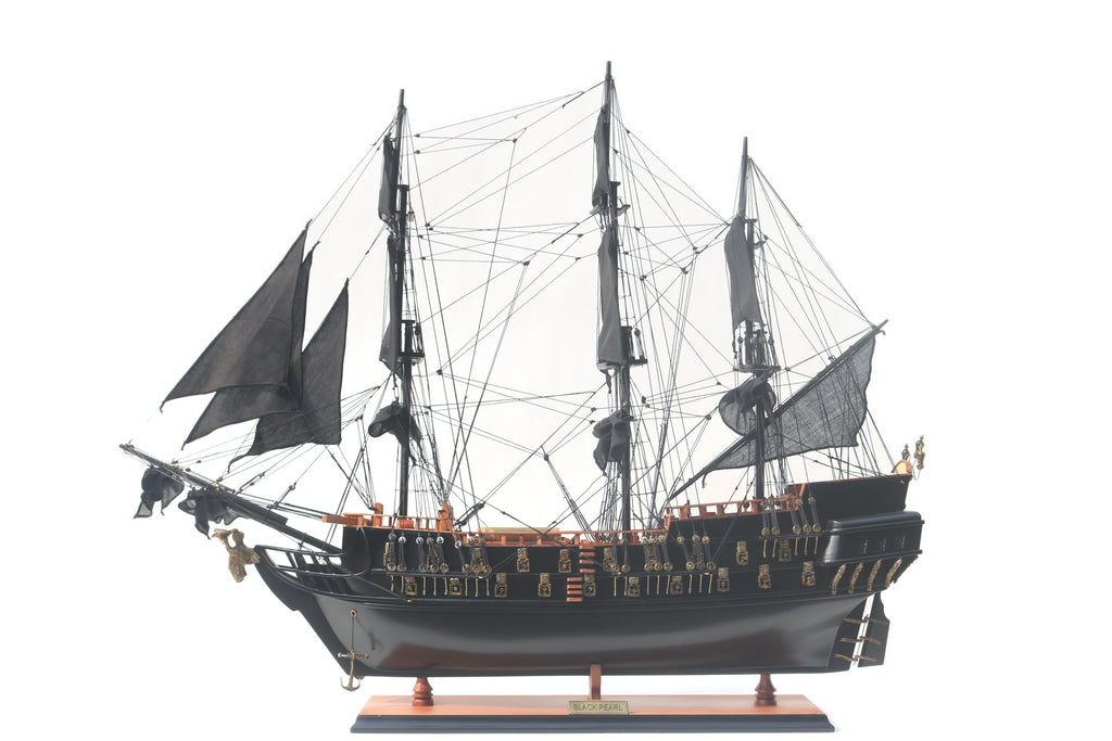 Model Tall Ship Black Pearl (Red Wood Deck) 76 x 17 x H. 72 cm