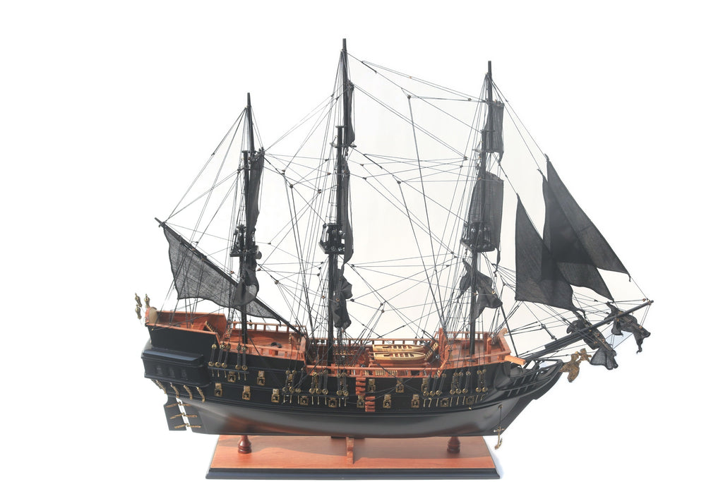 Model Tall Ship Black Pearl (Red Wood Deck) 76 x 17 x H. 72 cm