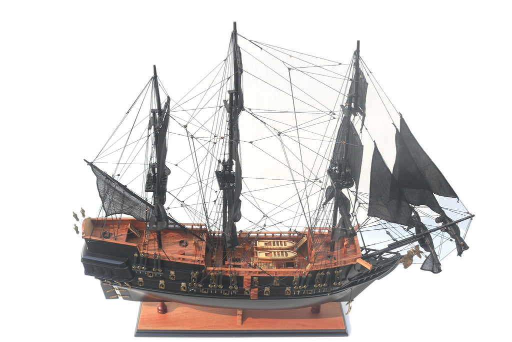 Model Tall Ship Black Pearl (Red Wood Deck) 76 x 17 x H. 72 cm