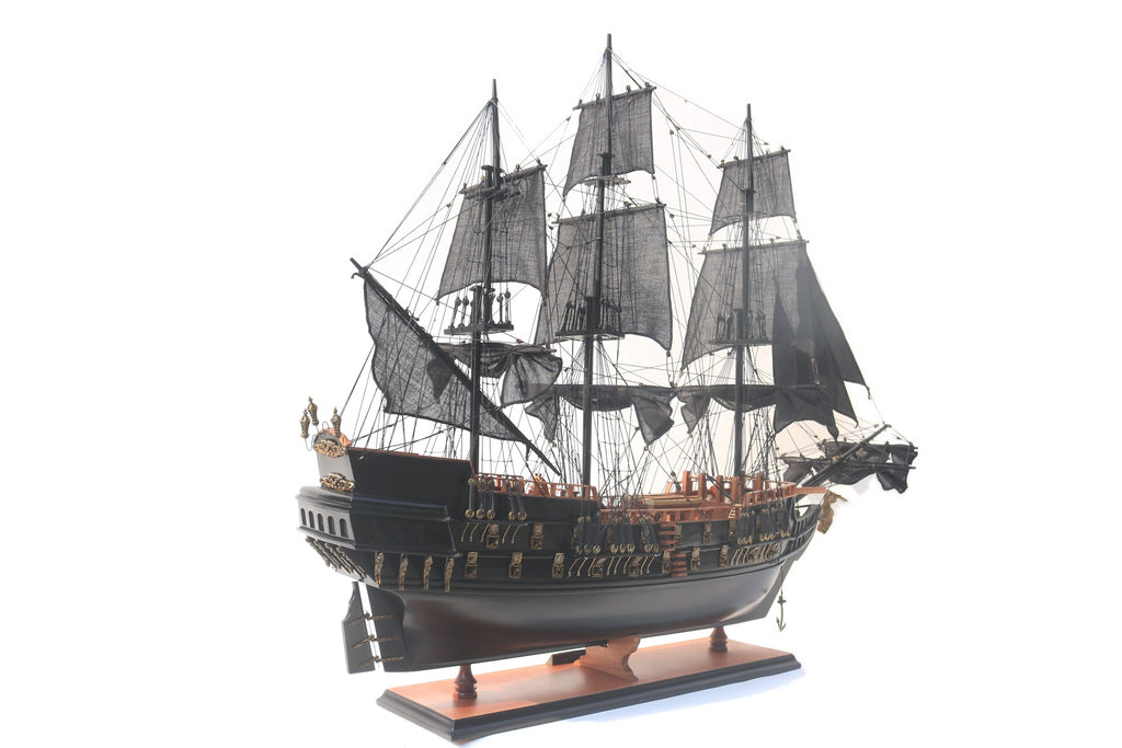 Model Tall Ship Black Pearl (Red Wood Deck) 76 x 17 x H. 72 cm