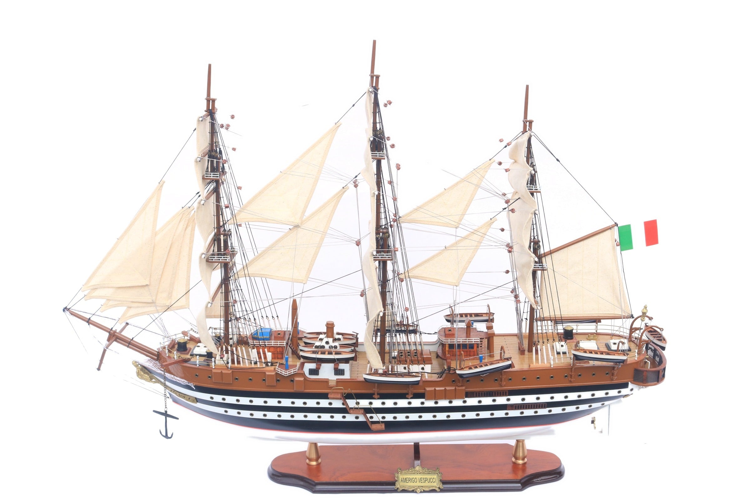 Model Tall Ship Amerigo Vespucci 74 x 23 x H. 65 cm