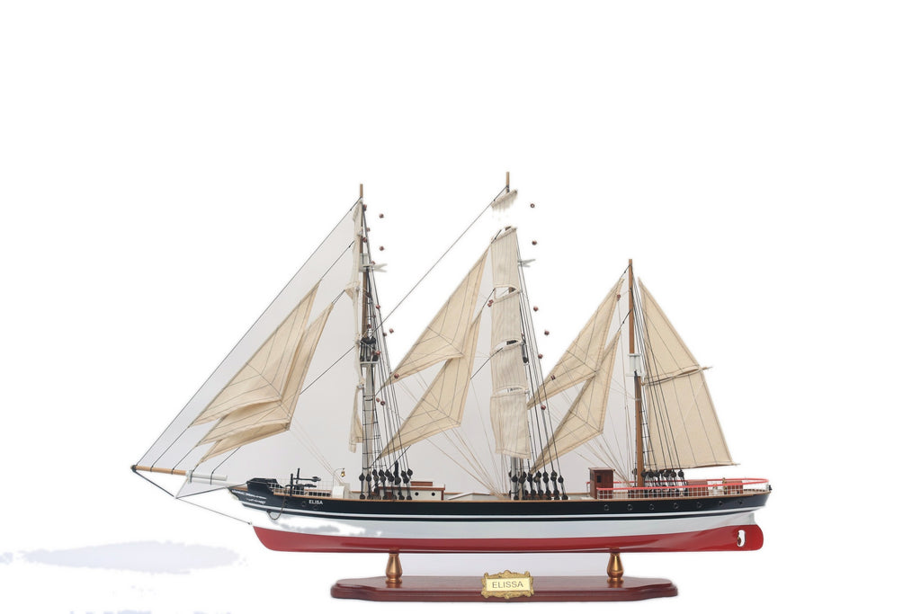 Model Tall Ship Elissa 60 x 10 x H. 49 cm