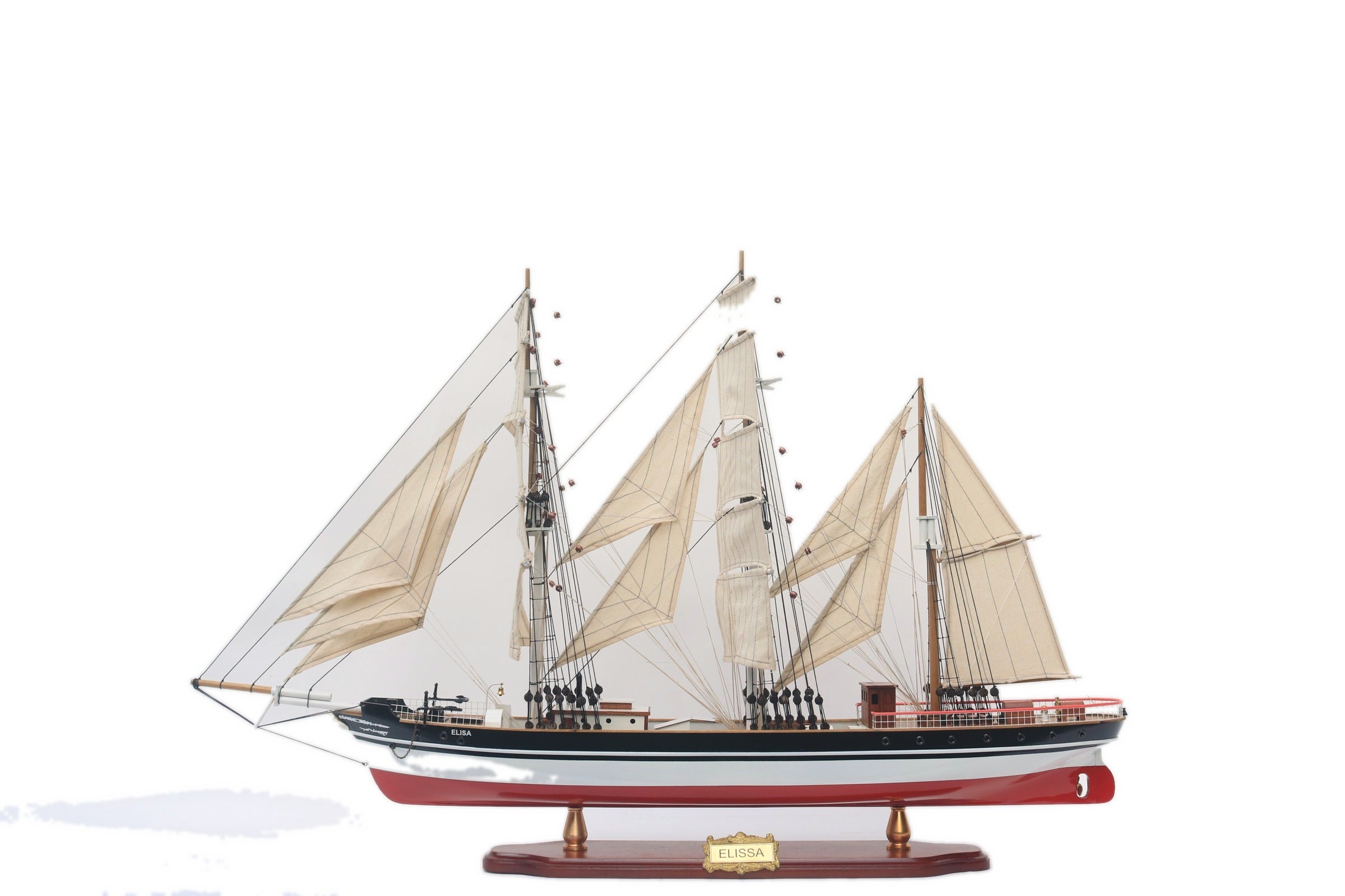 Model Tall Ship Elissa 60 x 10 x H. 49 cm