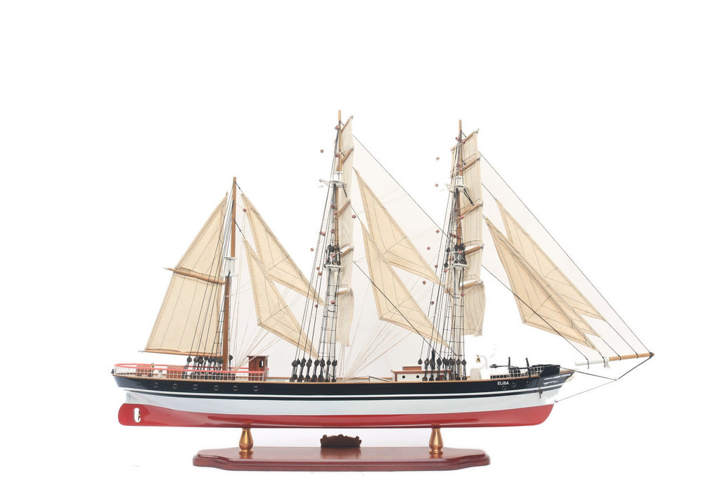 Model Tall Ship Elissa 60 x 10 x H. 49 cm