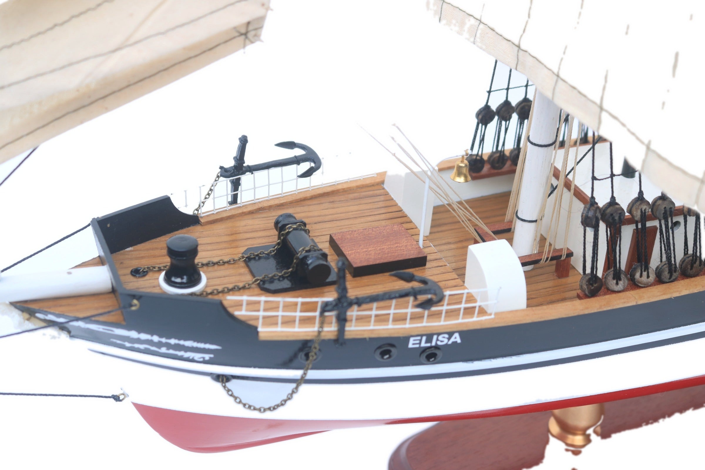 Model Tall Ship Elissa 60 x 10 x H. 49 cm