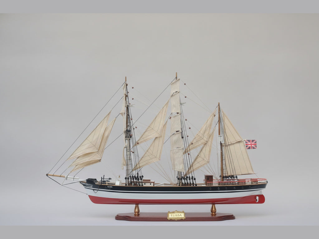 Model Tall Ship Elissa 60 x 10 x H. 49 cm