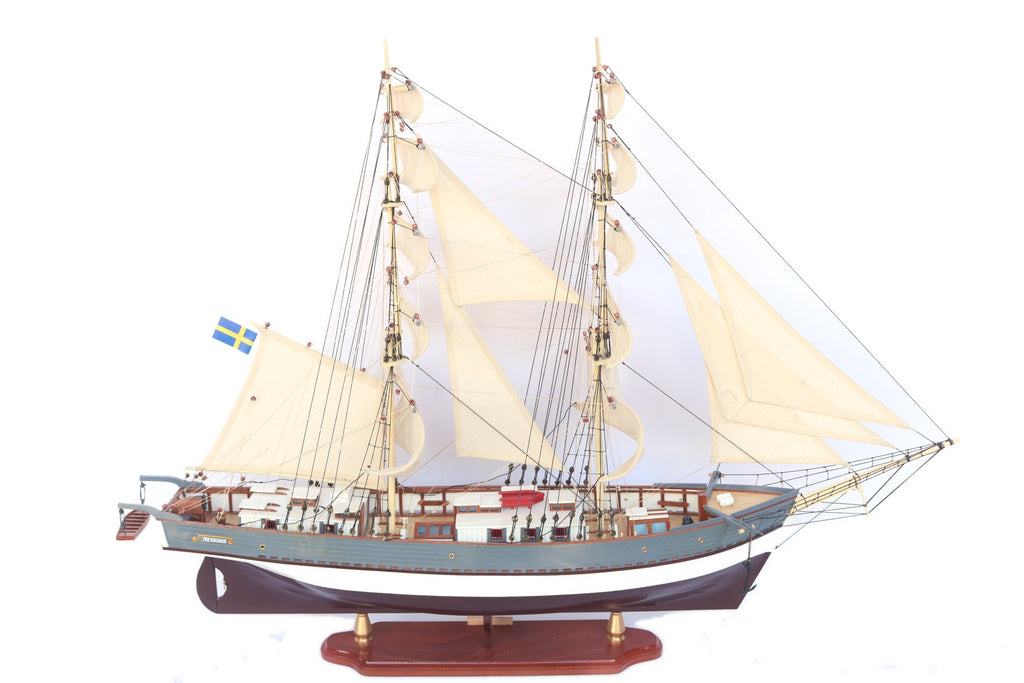 Model Tall Ship Tre Kronor Stockholm 108 x 35 x H. 80 cm