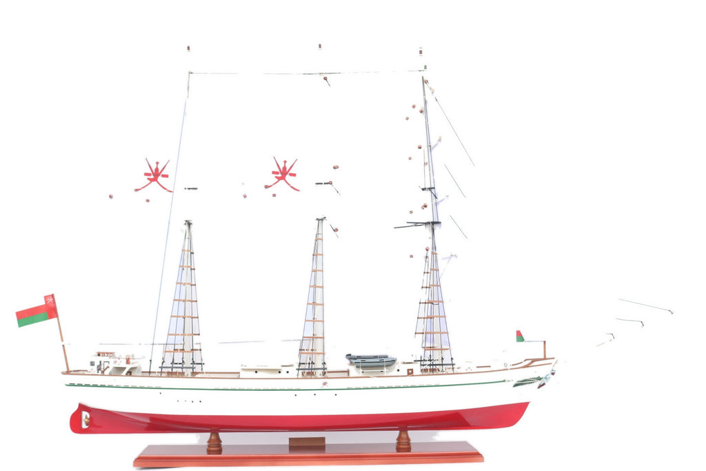 Modellsegelschiff Shabab Oman (1977) 104 x 29 x H. 70 cm