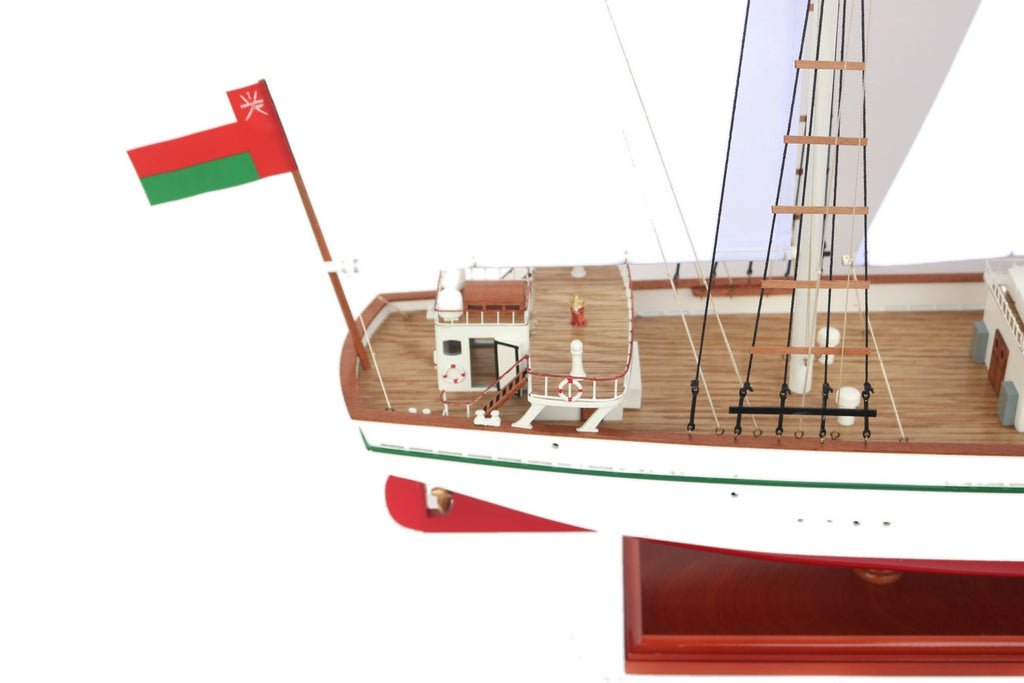 Modellsegelschiff Shabab Oman (1977) 104 x 29 x H. 70 cm