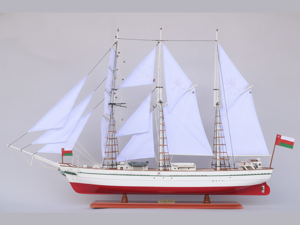 Model Tall Ship Shabab Oman (1977) 104 x 29 x H. 70 cm