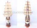 Model Tall Ship US Coast Guard Eagle Painted 60 x 13 x H. 57 cm