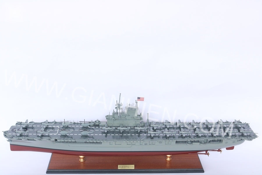 Model Warship USS Enterprise (CV-6) 94 x 15 x H. 26 cm