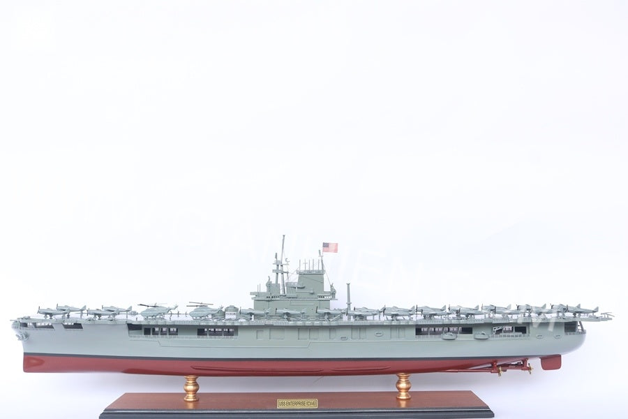 Model Warship USS Enterprise (CV-6) 94 x 15 x H. 26 cm