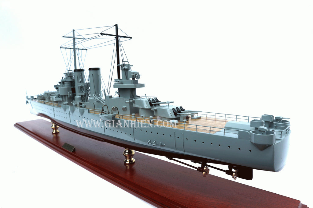 Modell-Kriegsschiff USS Phoenix 100 x 12 x H. 32 cm