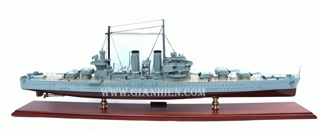 Modell-Kriegsschiff USS Phoenix 100 x 12 x H. 32 cm