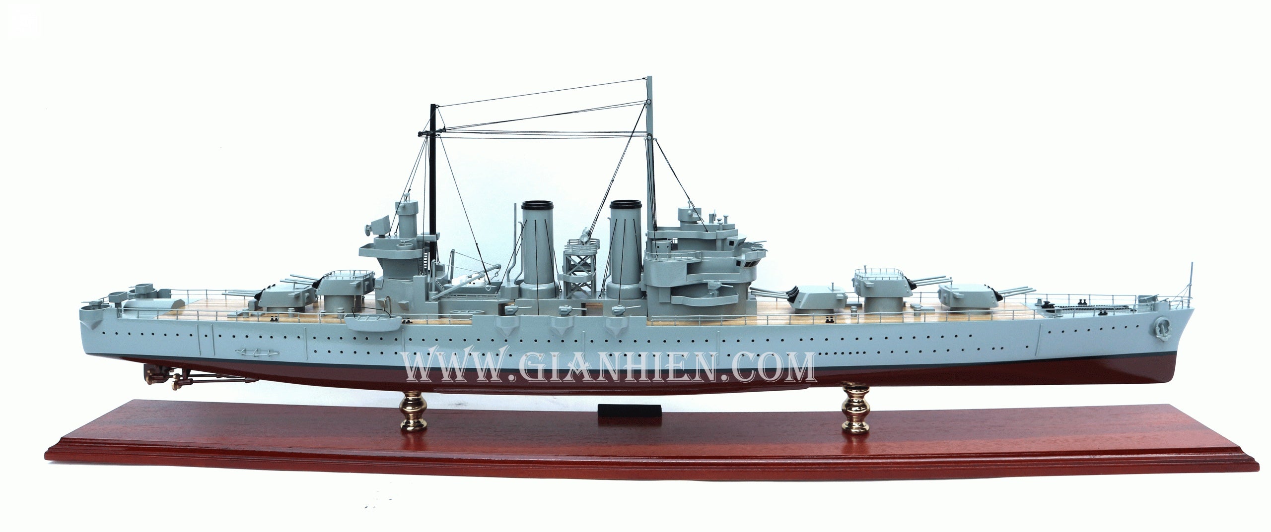 Modell-Kriegsschiff USS Phoenix 100 x 12 x H. 32 cm