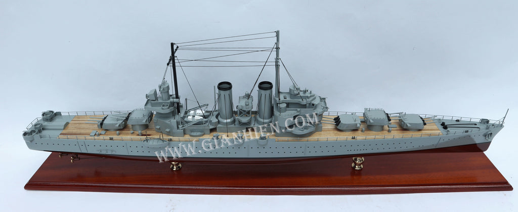 Modell-Kriegsschiff USS Phoenix 100 x 12 x H. 32 cm