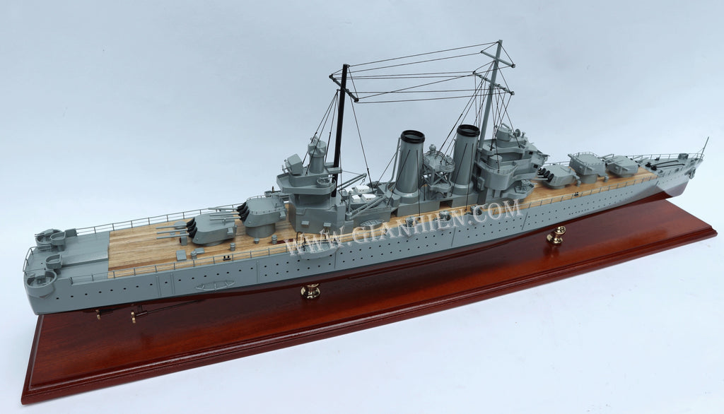 Modell-Kriegsschiff USS Phoenix 100 x 12 x H. 32 cm