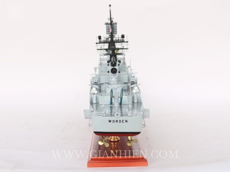 Modell-Kriegsschiff USS Worden (CG-18) 81 x 11 x H. 33 cm