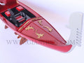 Traditional Model Boat Gondola Red Painted 60 x 13 x H. 18 cm