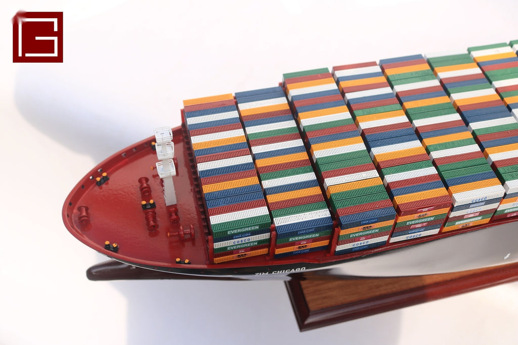 Model Cargo Ship ZIM Chicago 101 x 15 x H. 28 cm